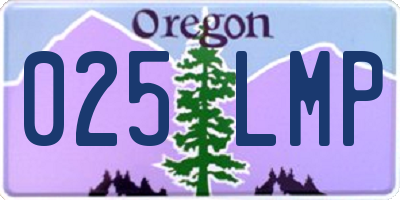 OR license plate 025LMP