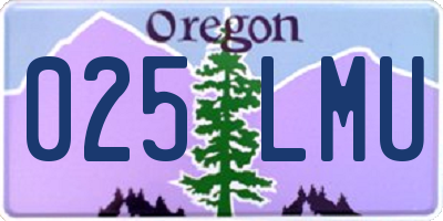 OR license plate 025LMU