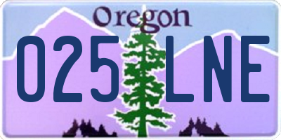 OR license plate 025LNE