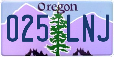 OR license plate 025LNJ
