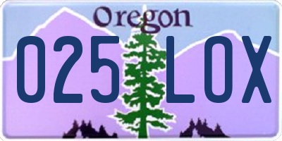 OR license plate 025LOX
