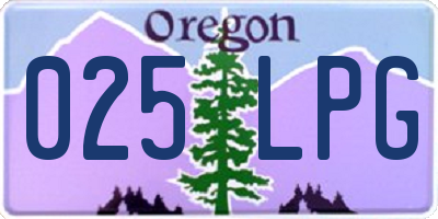 OR license plate 025LPG