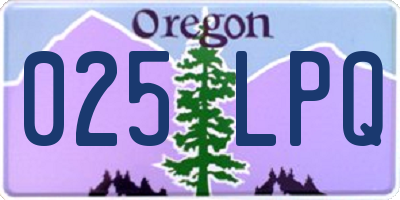 OR license plate 025LPQ
