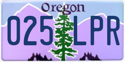 OR license plate 025LPR