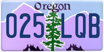 OR license plate 025LQB