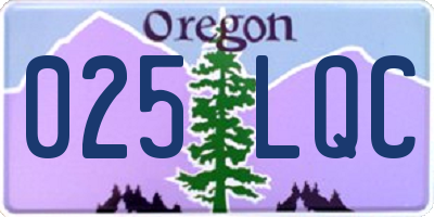 OR license plate 025LQC