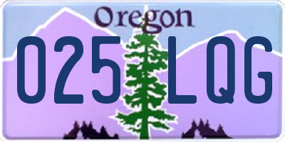 OR license plate 025LQG