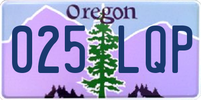 OR license plate 025LQP