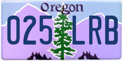 OR license plate 025LRB