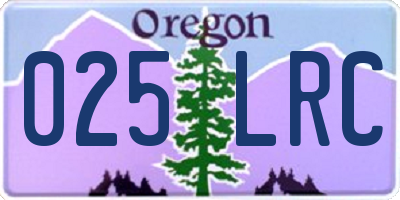 OR license plate 025LRC