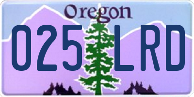 OR license plate 025LRD