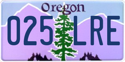 OR license plate 025LRE