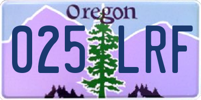 OR license plate 025LRF