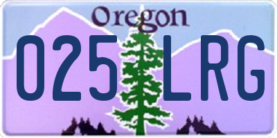 OR license plate 025LRG