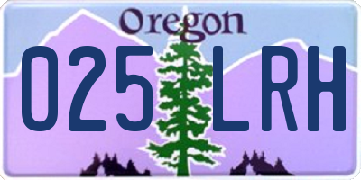 OR license plate 025LRH