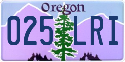 OR license plate 025LRI