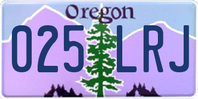 OR license plate 025LRJ