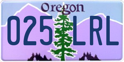 OR license plate 025LRL