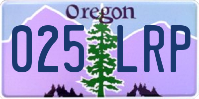 OR license plate 025LRP