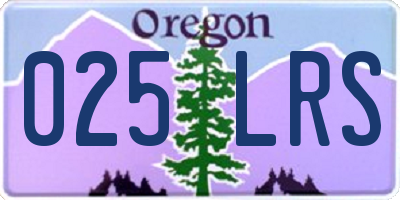 OR license plate 025LRS