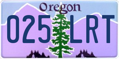 OR license plate 025LRT