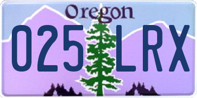 OR license plate 025LRX