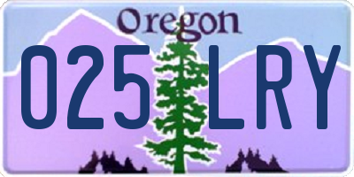 OR license plate 025LRY