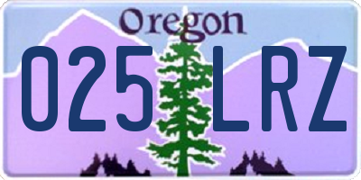 OR license plate 025LRZ