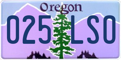 OR license plate 025LSO