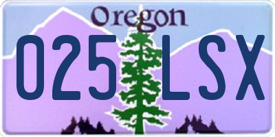 OR license plate 025LSX