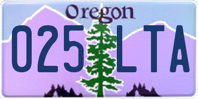 OR license plate 025LTA