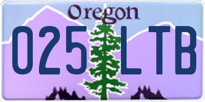 OR license plate 025LTB