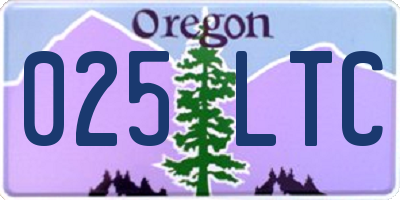 OR license plate 025LTC