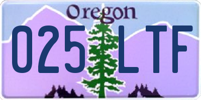 OR license plate 025LTF