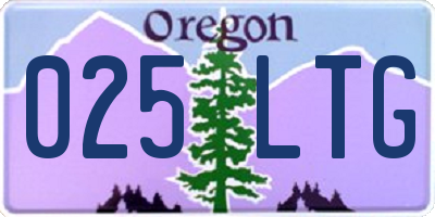 OR license plate 025LTG