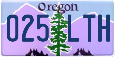 OR license plate 025LTH