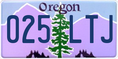 OR license plate 025LTJ