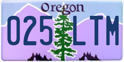OR license plate 025LTM