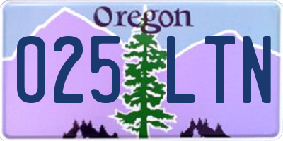 OR license plate 025LTN