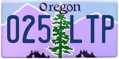 OR license plate 025LTP