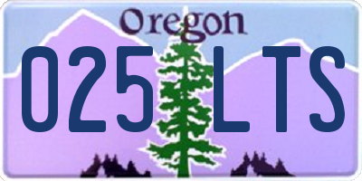 OR license plate 025LTS