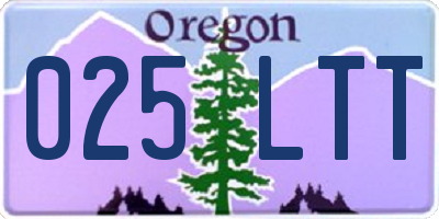 OR license plate 025LTT