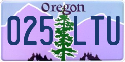 OR license plate 025LTU