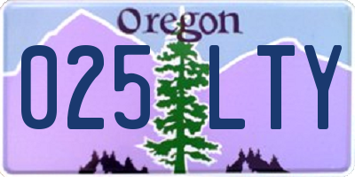 OR license plate 025LTY