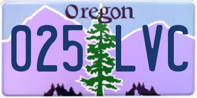 OR license plate 025LVC