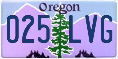OR license plate 025LVG