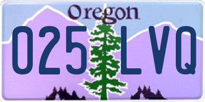 OR license plate 025LVQ