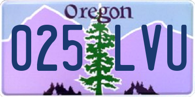 OR license plate 025LVU