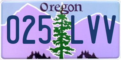 OR license plate 025LVV