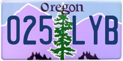 OR license plate 025LYB